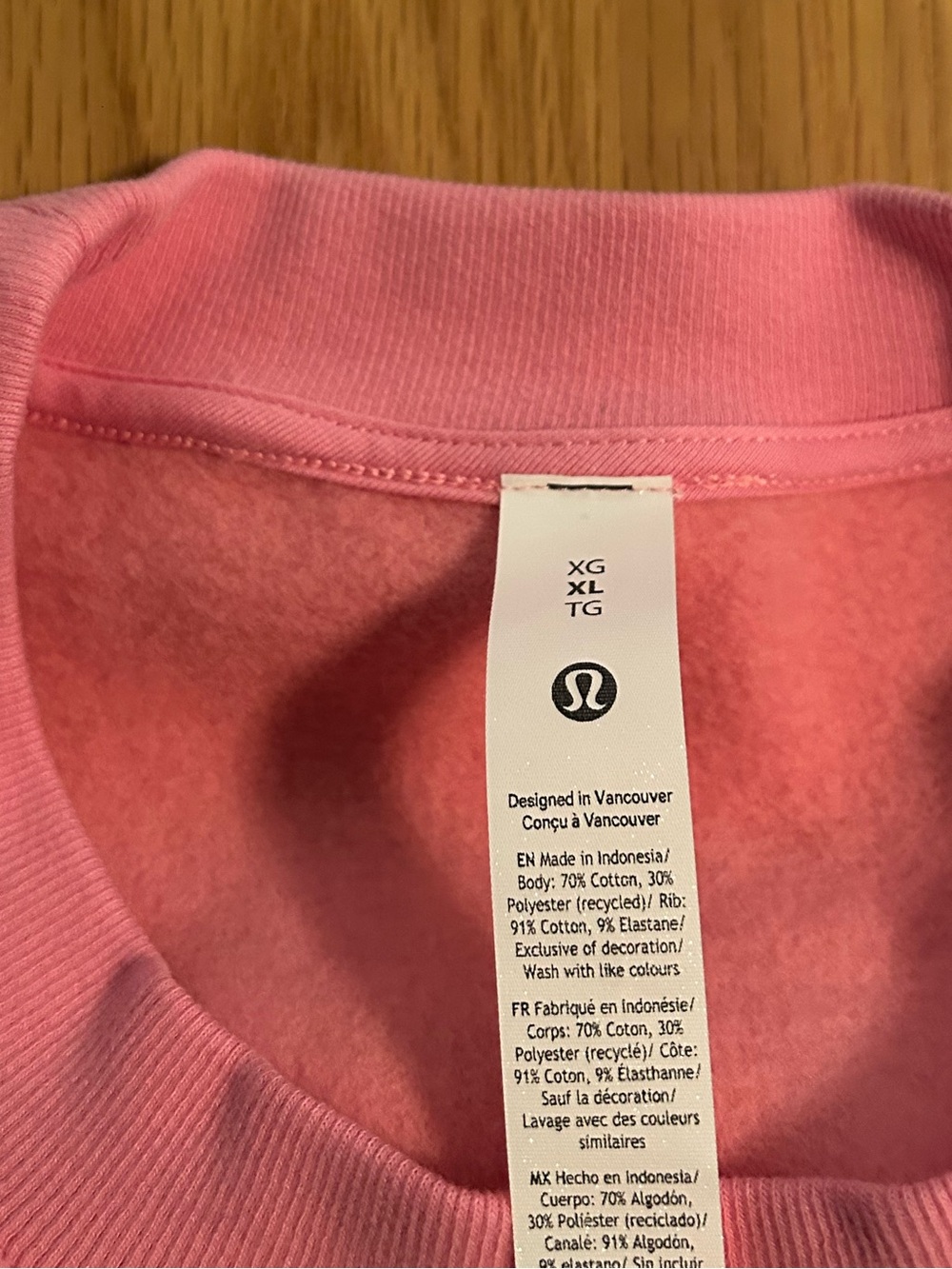 Lululemon Women's Steady State SuperLoft Crew Candy Cloud Pink Size XL NWT - Picture 3 of 10